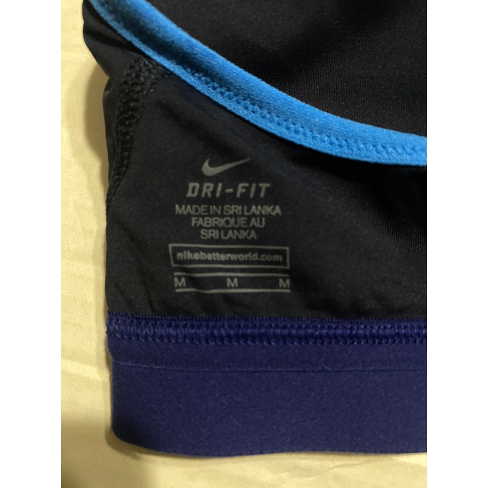 Nike Womens Dri-FIT Pink Just Do It Tank Top and Blue Sports Bra Set Size M - Picture 2 of 8